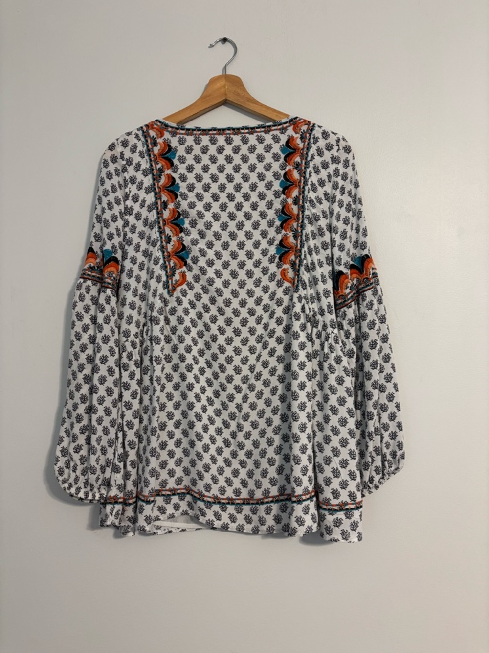Sundance Embroidered Boho Blouse Medium Flowy Lined Top - Picture 8 of 16